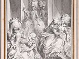 an image of a drawing of a group of people sitting in a room
