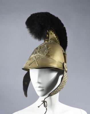 Casque de Sapeur-Pompier modèle 1852 (Non attribué). Coque e… - Photo 1