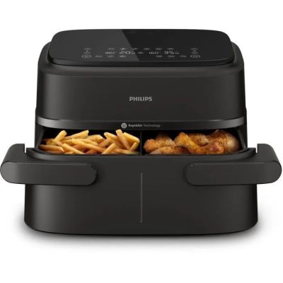 philips air fryer with french fries in it