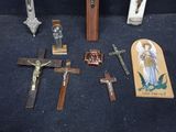 a lot of religious items that are on the floor