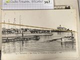 an old photo of a boat in the water