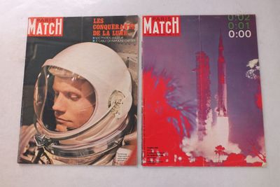 LOT de 11 périodiques « Paris Match » 1968-1971 sur la conqu…