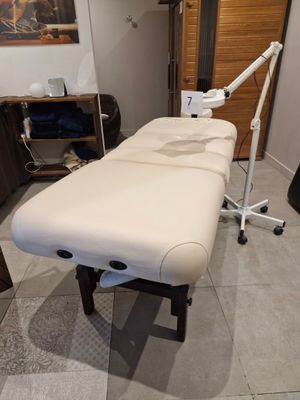 an image of a massage table in a room