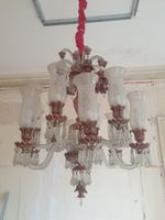 Travail Ottoman, début XXème, Important lustre en verre à 24…