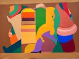 a picture of a painting on the wall of a building