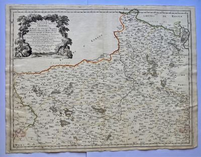 une vieille carte du comté de Hampshire