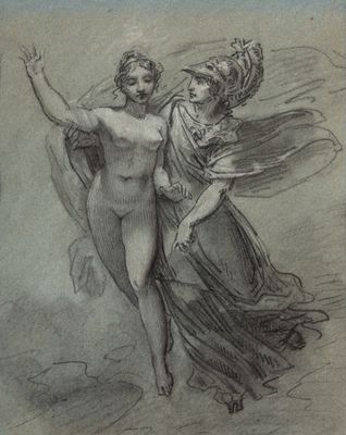 an image of a drawing of two women standing next to each other