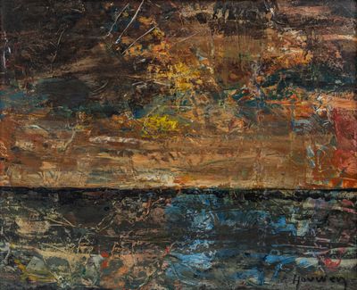 Joris HOUWEN (1925-1998), Marine, huile sur panneau signée e…