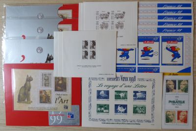 France : Beau lot de feuillets spéciaux et épreuves