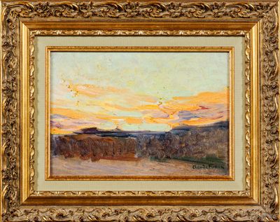 Claude FIRMIN (1864-1944) : Paysage au coucher de soleil. - Photo 1