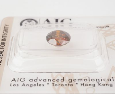 Diamant AIG 2,19 carat, "brun/orange foncé" traité, piqué 1 …