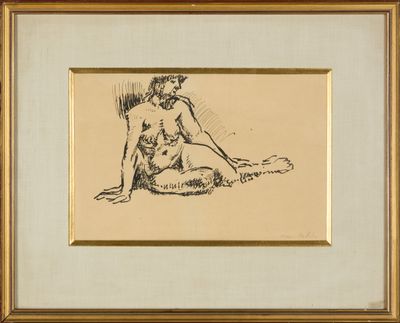 Henri MATISSE (1869-1954). Nu assis de face.