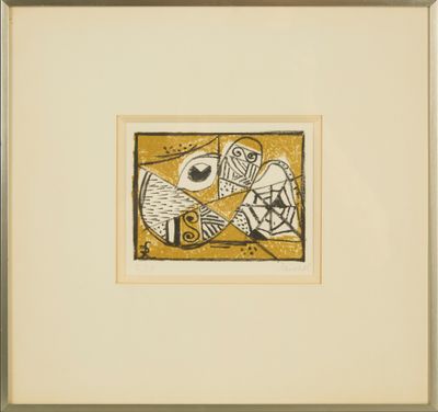 Hans REICHEL (1892-1958). Composition cubiste dans les tons …