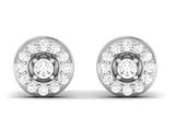 une paire de boucles d'oreilles en diamant sur fond blanc