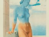 une image représentant un tableau où l'on voit une femme nue debout sur un rebord