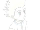 dessin représentant un jeune garçon avec une crête iroquoise sur la tête et un collier autour du cou