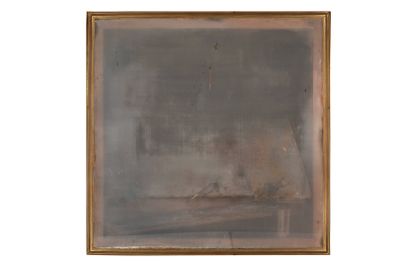 une peinture à l'huile représentant un bateau dans un plan d'eau
