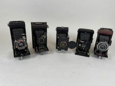 5 appareils "FoDING" comprenant : - KODAK JR Autographic n°1… - Photo 1