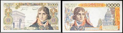 two different pictures of a man and a woman on a one dollar bill