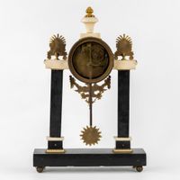 Horloge à colonne, Lagrange à Paris, style Empire, marbre no… (photo 4)