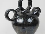 an image of a black vase on a white background