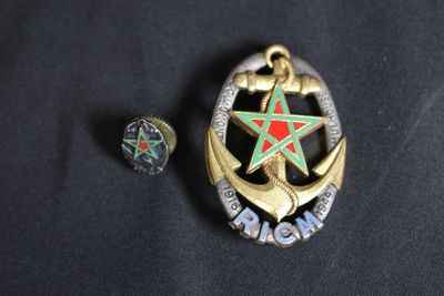 l'image d'un badge avec une étoile à côté d'une épingle