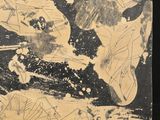 a black and white picture of a black and white painting