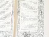 an open book with a picture of a woman on it