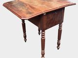 an image of a wooden table with two legs and a wooden top