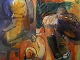 une image représentant un tableau où l'on voit un homme et une femme devant un miroir