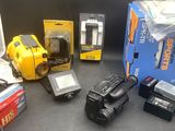 many different types of cameras on the table