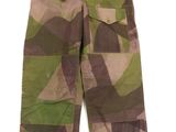 a close up of a pair of camouflage pants on a white background