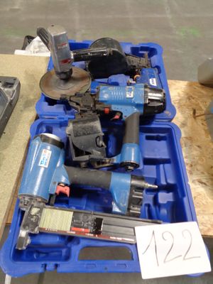 a blue box with a bunch of tools in it