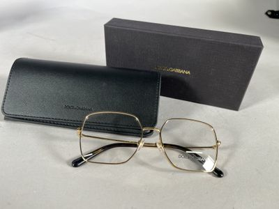 Lunettes Michael Korsch noires et dorées avec étui assorti