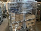 a large metal cart with many items in it