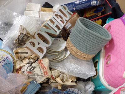 a pile of items that are in a box
