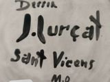 a white plate with writing on it that says don ' t hurt saint vicon no