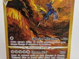 un gros plan d'une carte sur laquelle figure l'image d'un dragon