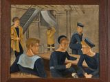 an image of a painting of a group of men sitting at a table