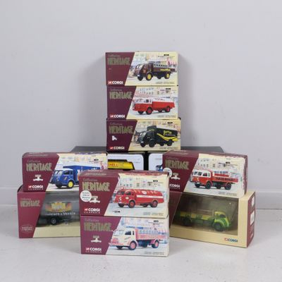 many different types of toy trucks in the box