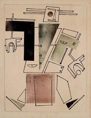 une image représentant un dessin en noir et blanc de divers objets posés sur une table