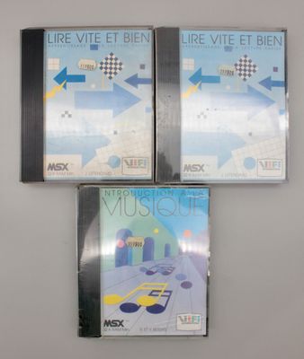 Lot de 3 programmes d’apprentissage pour MSX