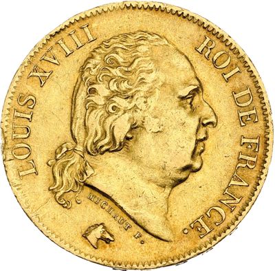 a gold coin with a portrait of a man in profile
