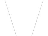 un collier en or blanc orné d'un diamant, monté sur une chaîne