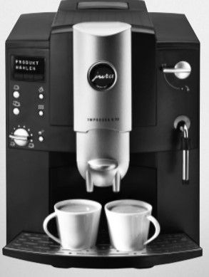 une image représentant une photo en noir et blanc d'une machine à café