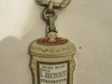 a picture of a keychain with a label on it