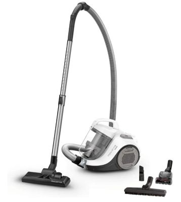 un gros plan d'un aspirateur muni d'un tuyau et d'autres accessoires