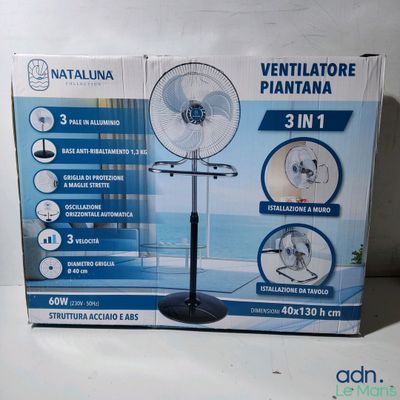 une boîte sur laquelle est posé un ventilateur
