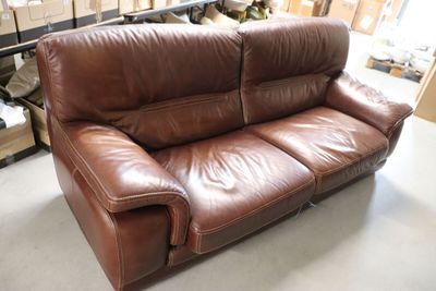 Canapé en cuir, convertible, sans matelas
