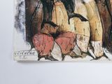 painting of a group of people standing next to each other